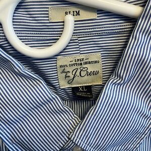 J. Crew Blue Striped Men's Shirt